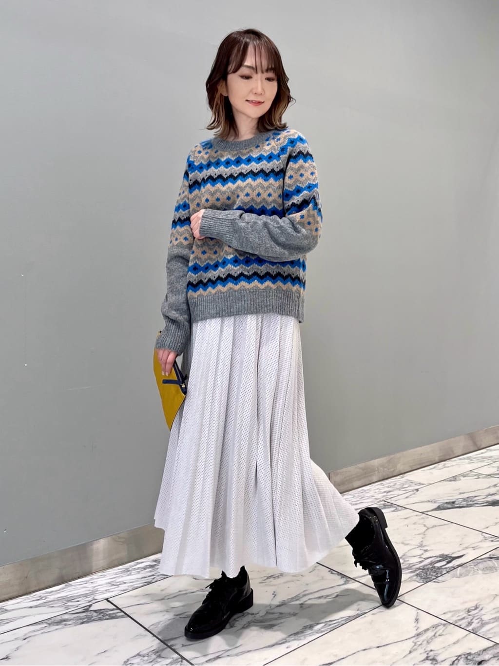 パンチングスウェードスカート