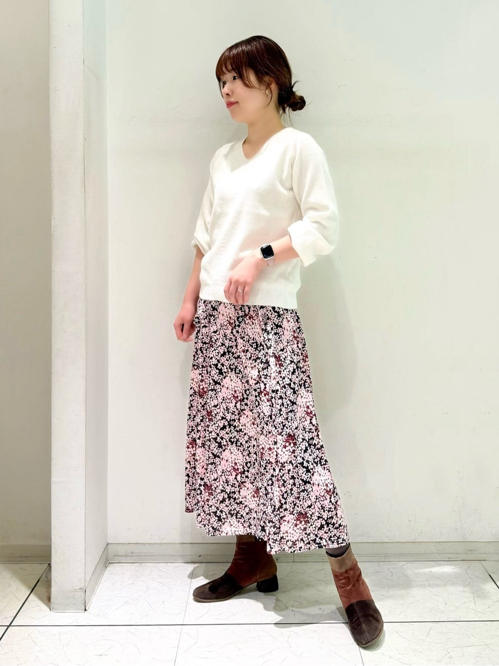 Vネックラメニット