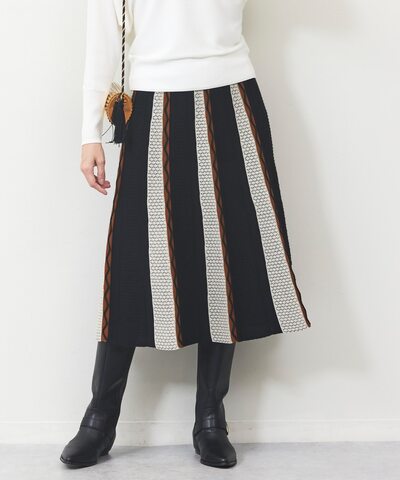 ストライプニットスカート