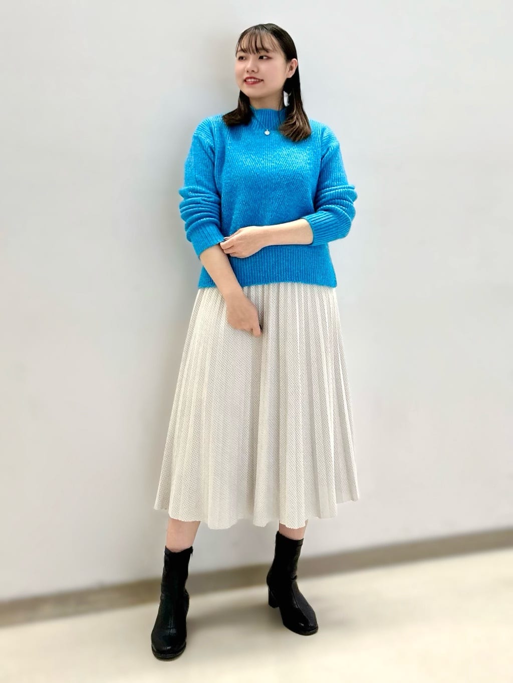 ラメ混リブニット