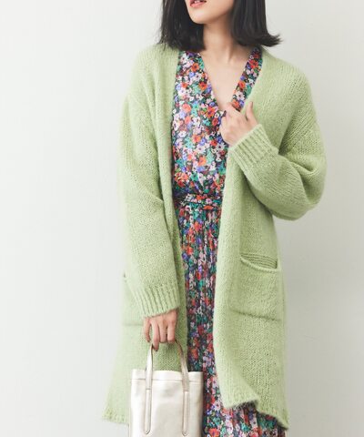 ミディニットカーディガン