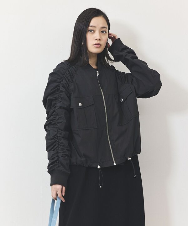 ギャザースリーブブルゾン