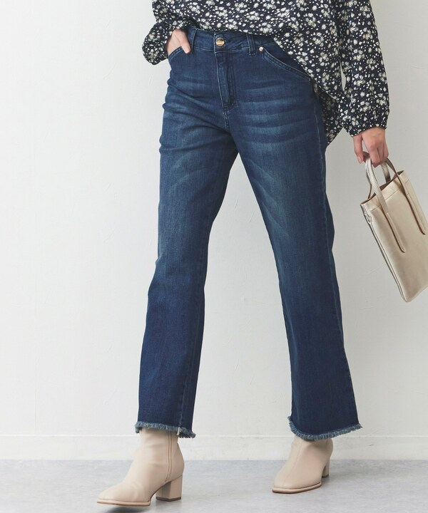 フリンジワイドデニム