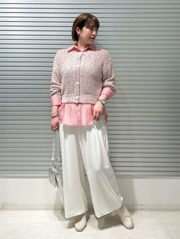 カラーメランジカーディガン