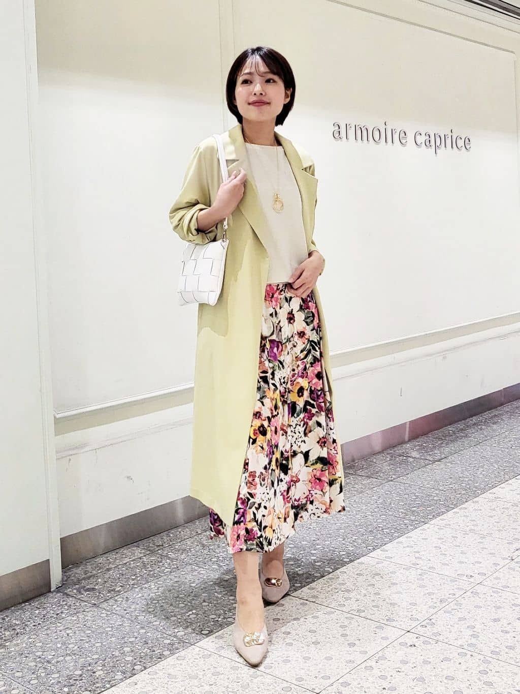 フラワージャージスカート