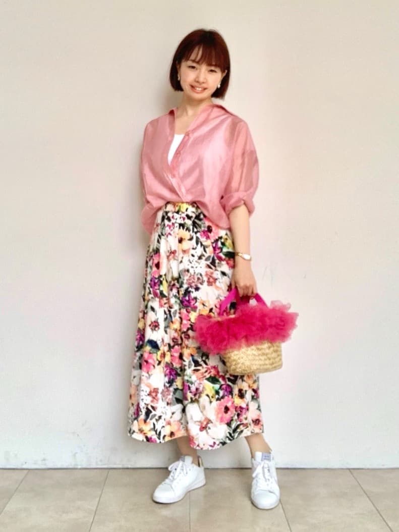 フラワージャージスカート