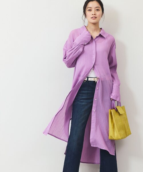 シアーロングシャツ