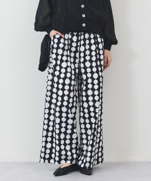 ドットプリントワイドパンツ