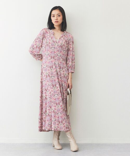 フラワーペイズリーワンピース