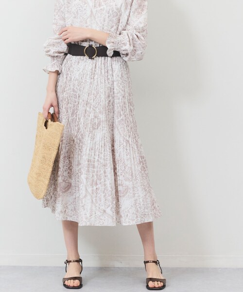 街柄プリーツスカート