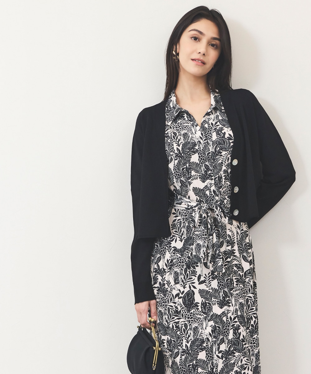 Vネックショートカーディガン