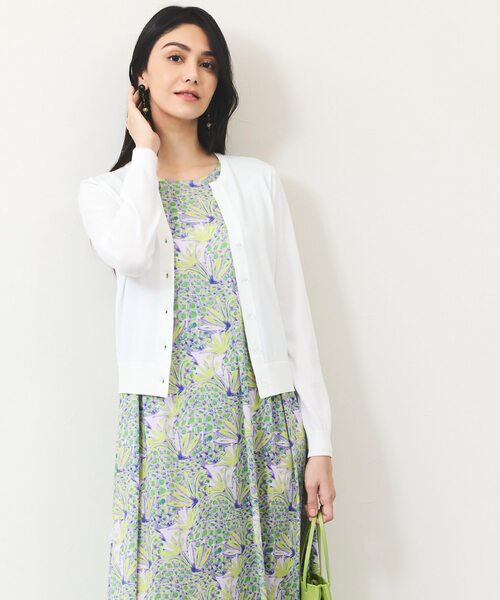 クリアボタンカーディガン