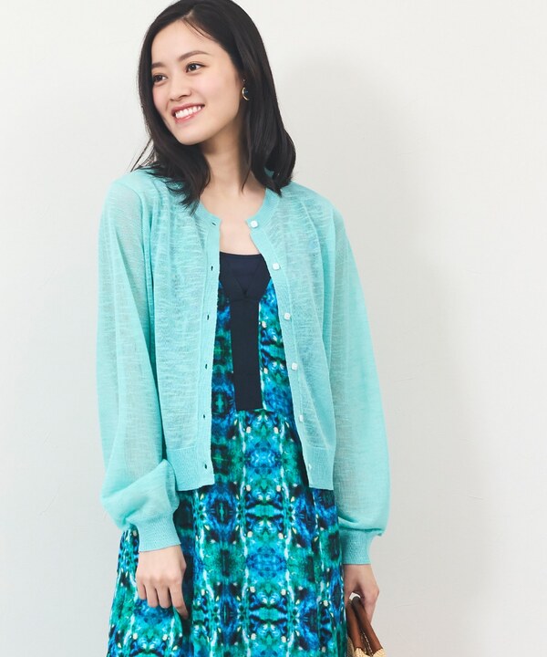 シアークルーカーディガン