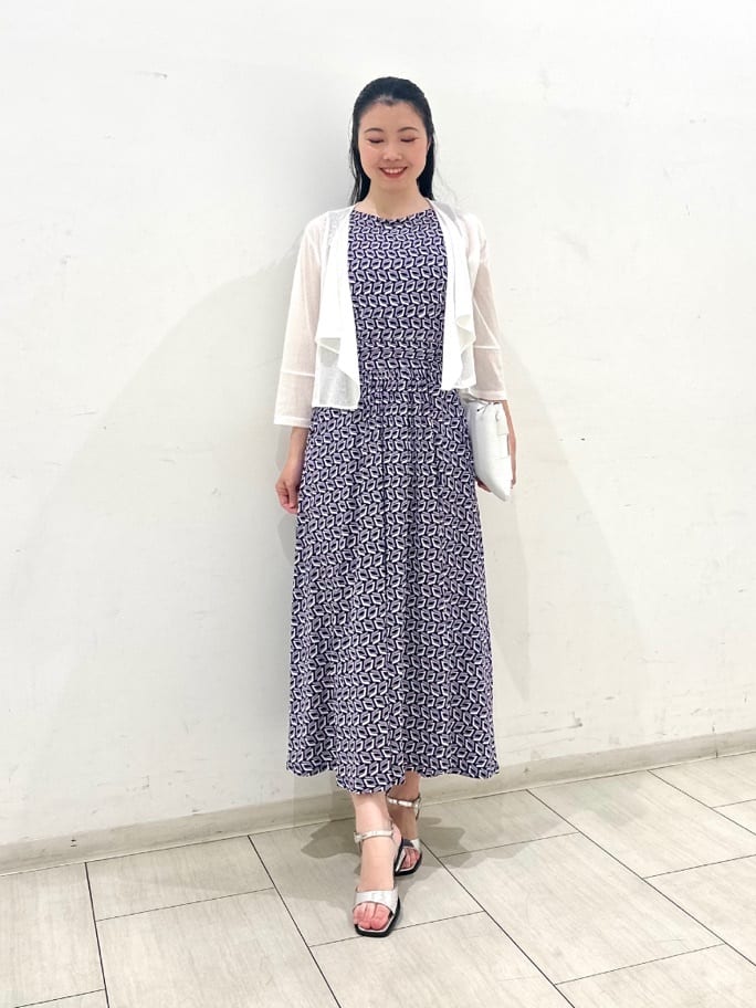 ジオメトリックプリントワンピース