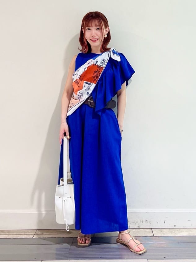 アシメフリルAラインワンピース