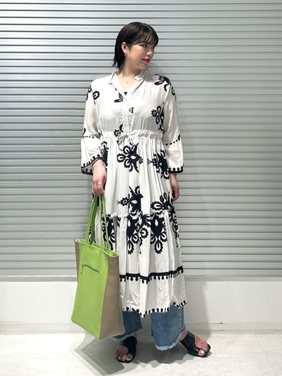 ビッグプリントパネルワンピース