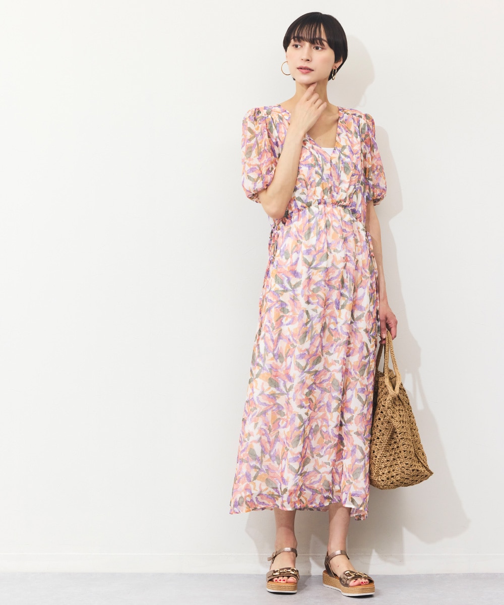 ぼかしフラワーワンピース