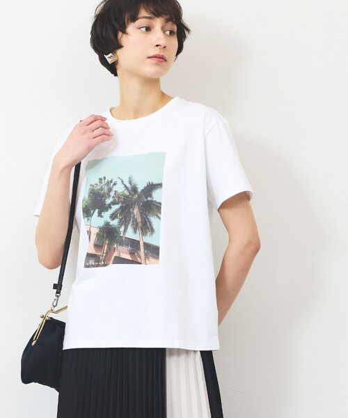 パームツリープリントTシャツ
