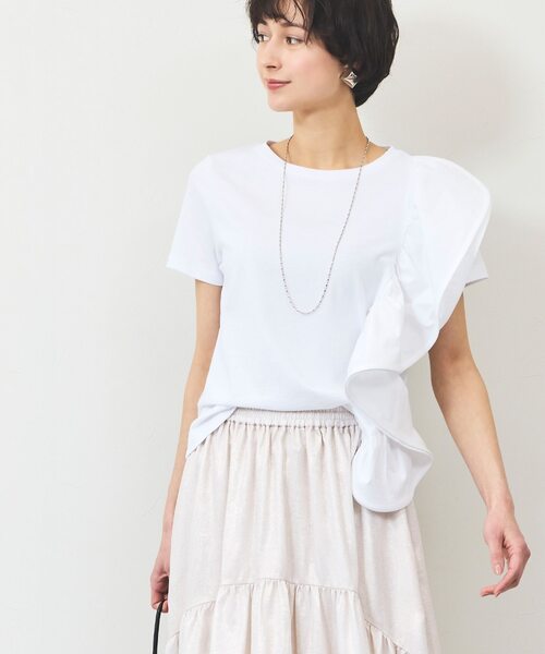 アシメフリルTシャツ