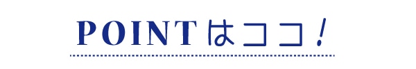POINTはココ!