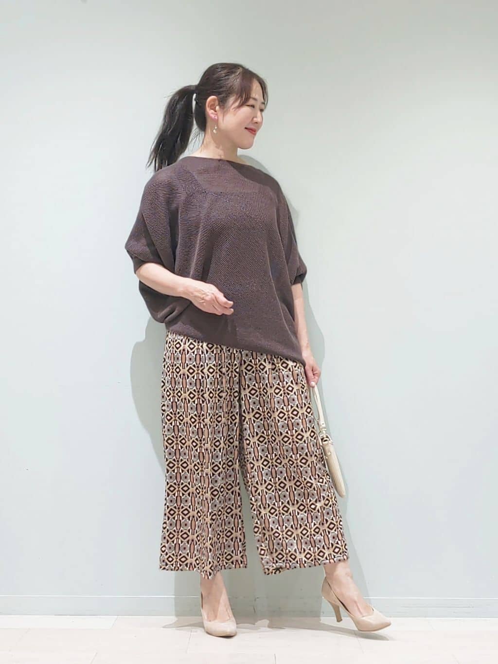 トライバル柄ジャージパンツ