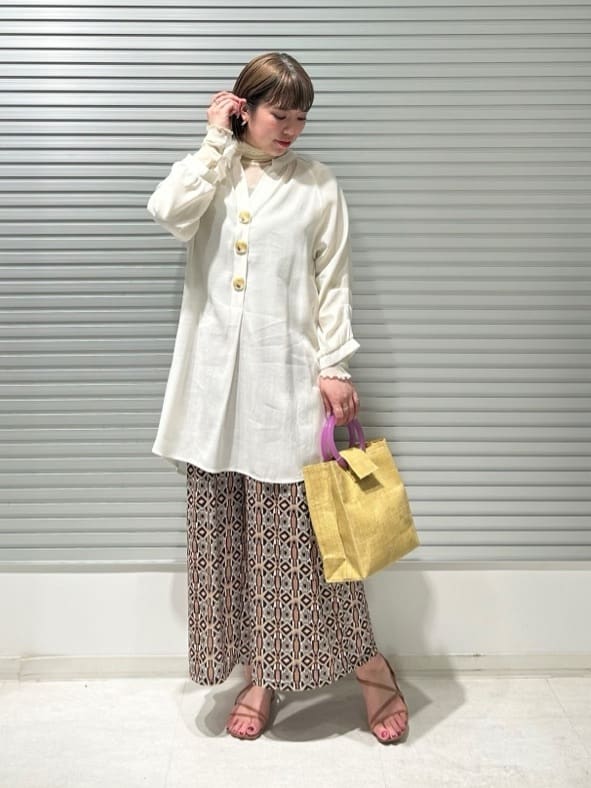 トライバル柄ジャージパンツ