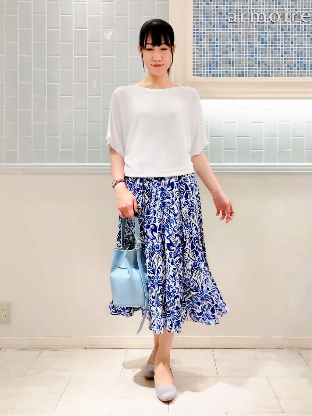 フラワージャージスカート