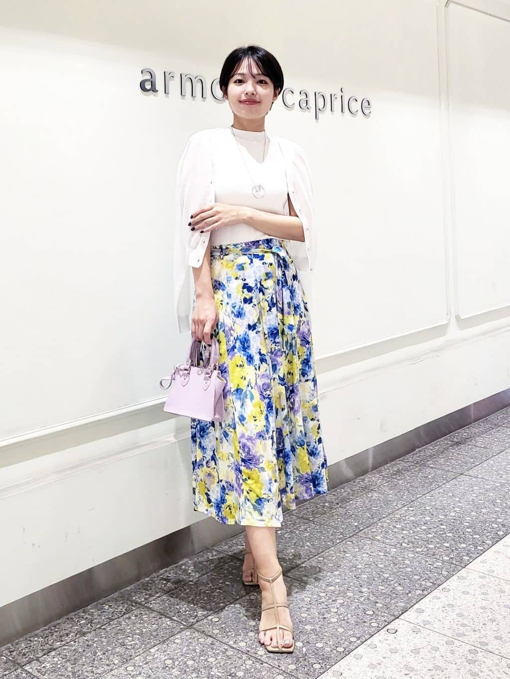 フラワージャージスカート