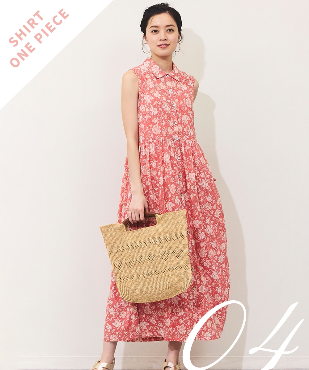 フラワープリントワンピース