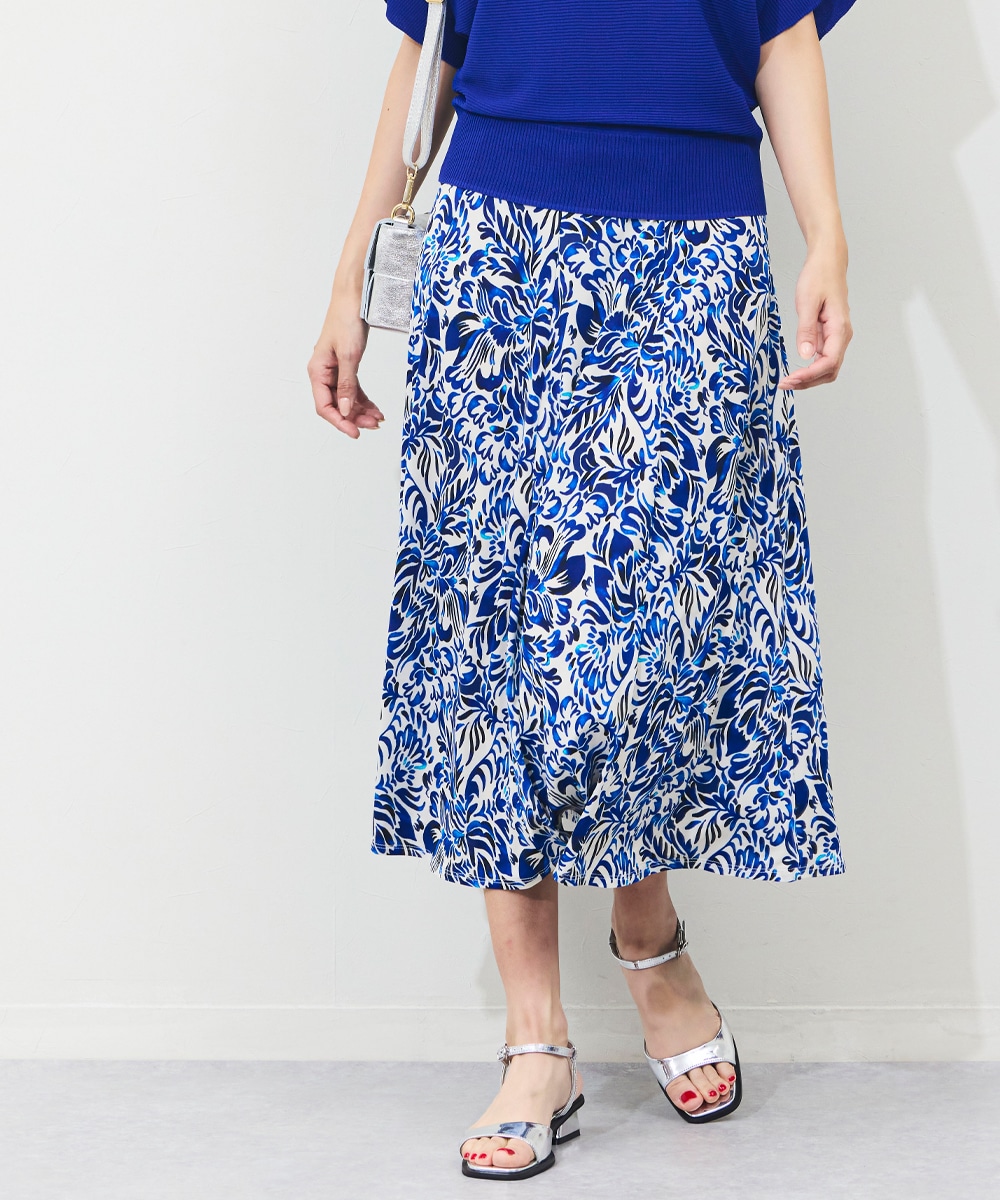 フラワージャージスカート