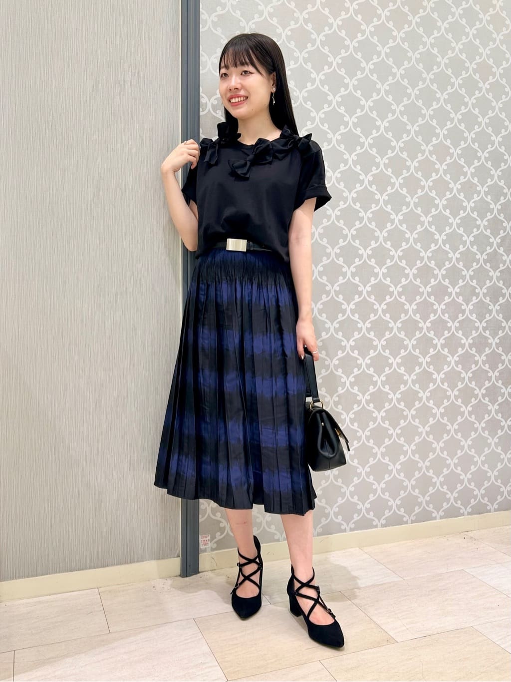 シャーリングジャカードスカート