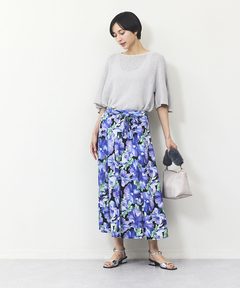 フラワージャージスカート