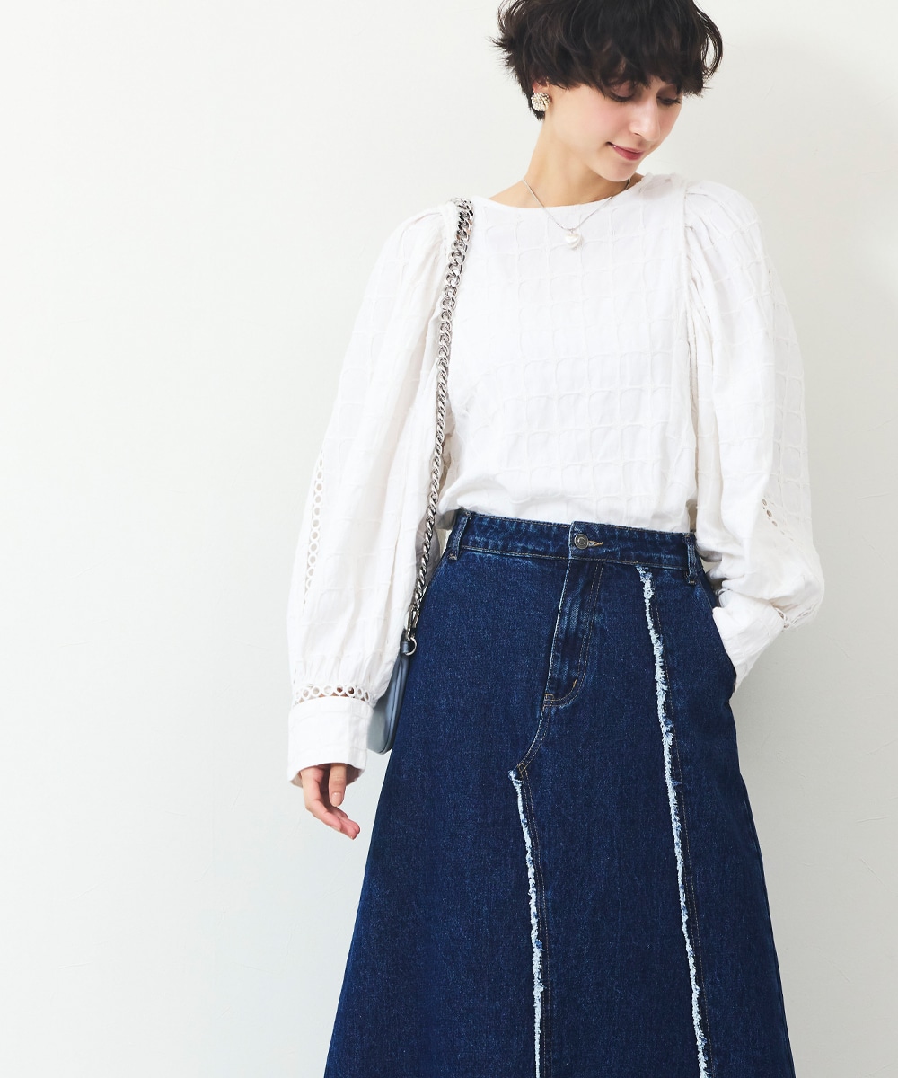 はしごレースドビーブラウス