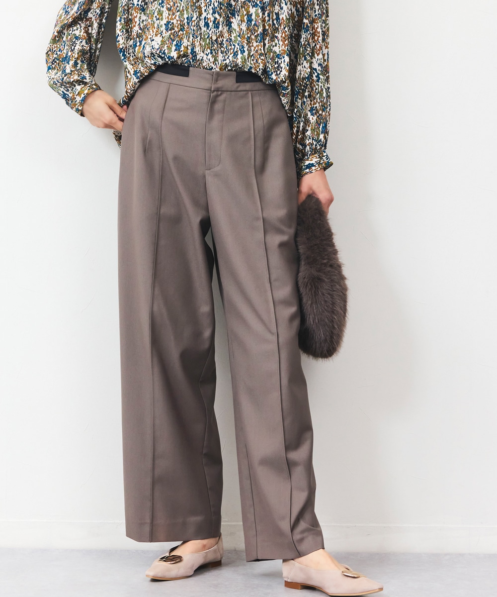 ピンタックワイドパンツ