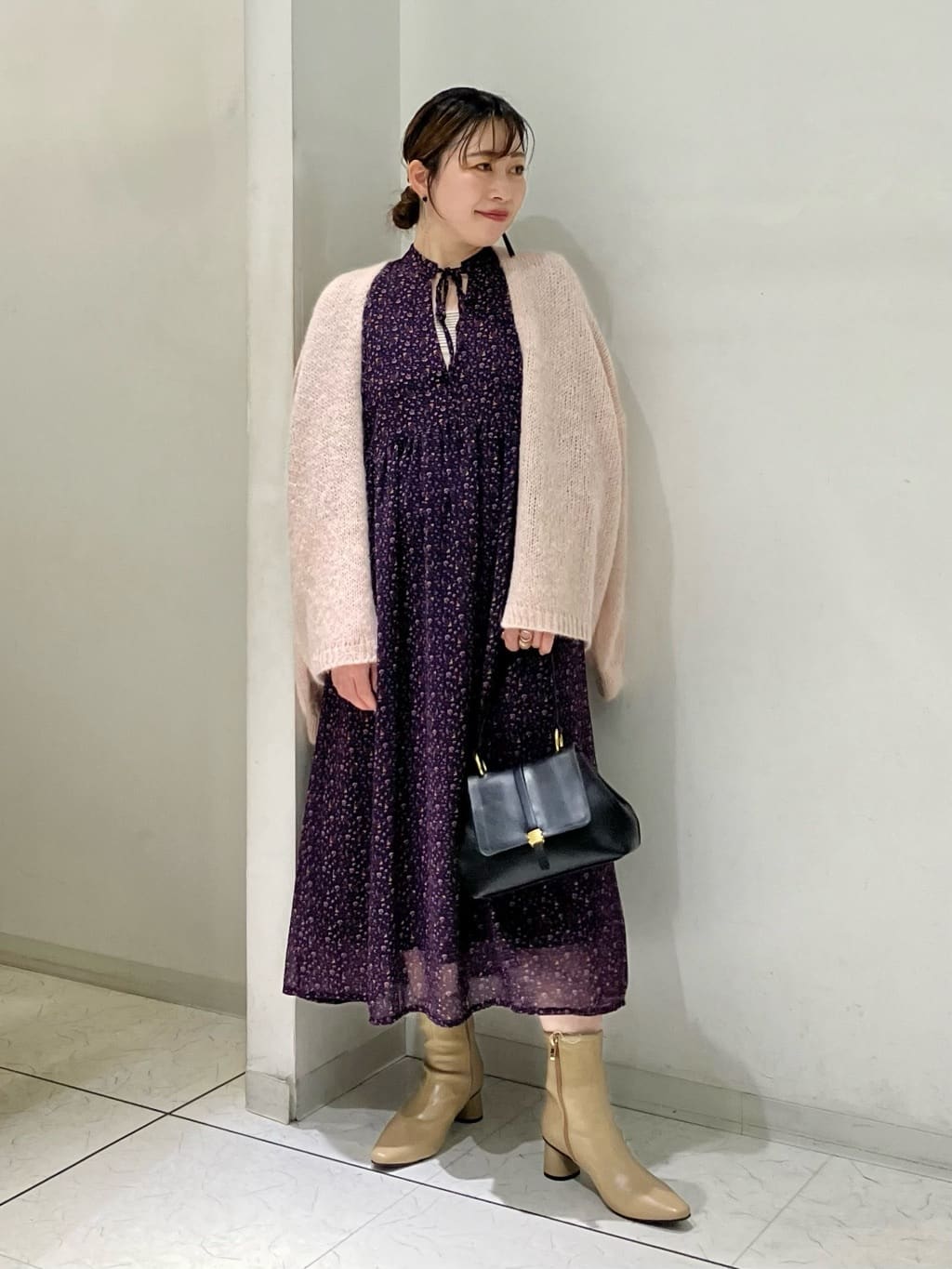 ペイズリーフラワーワンピース