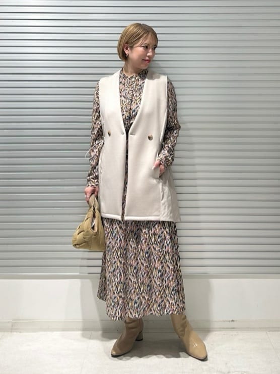 異素材ドッキングジレ