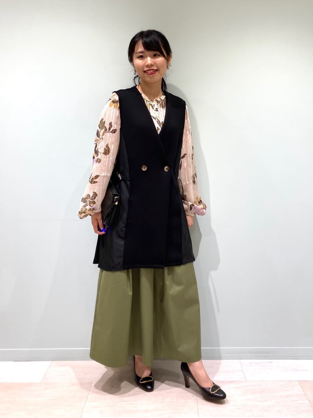 異素材ドッキングジレ