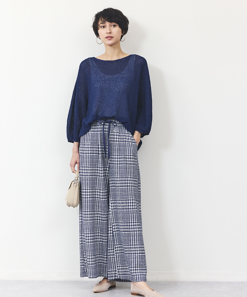 千鳥ジャカードパンツ