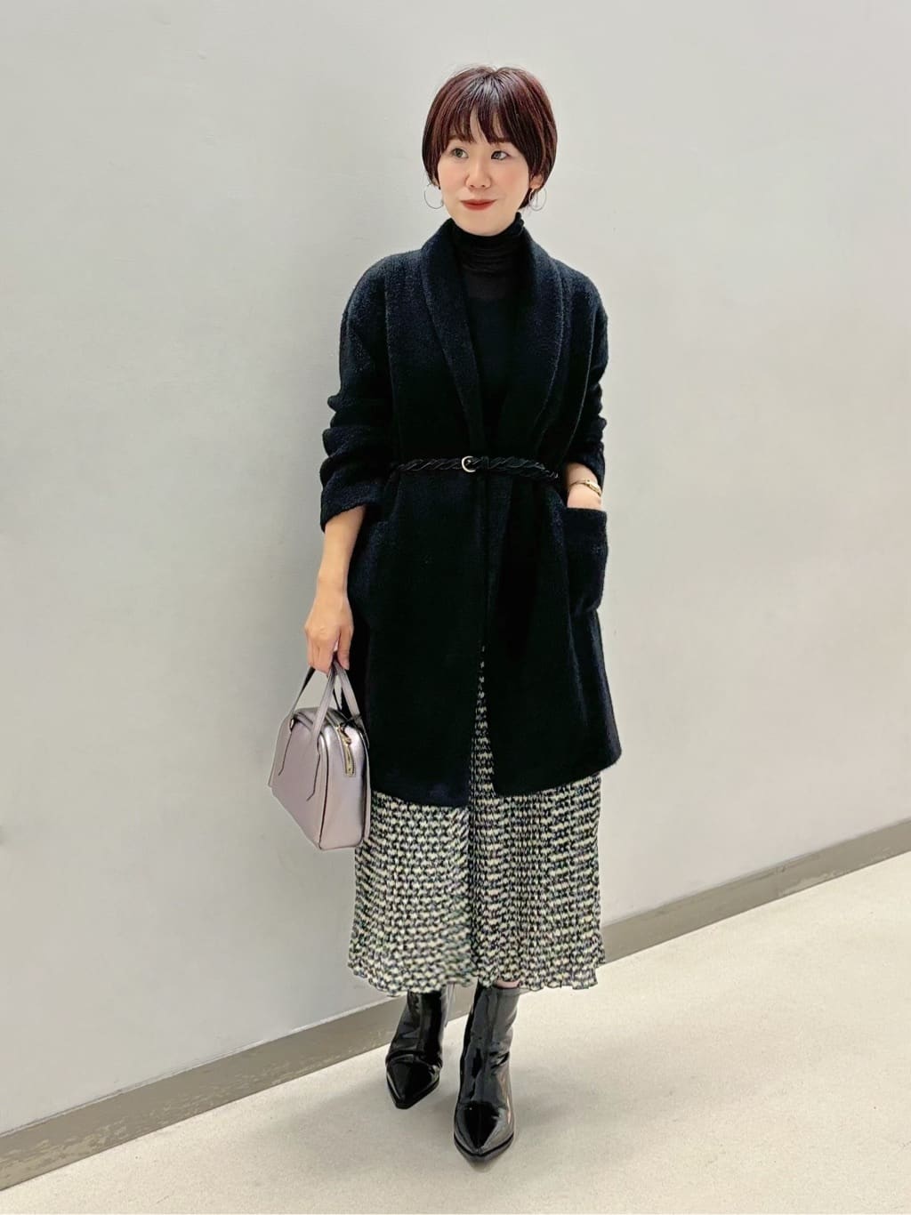 ジオメトリックプリントプリーツスカート