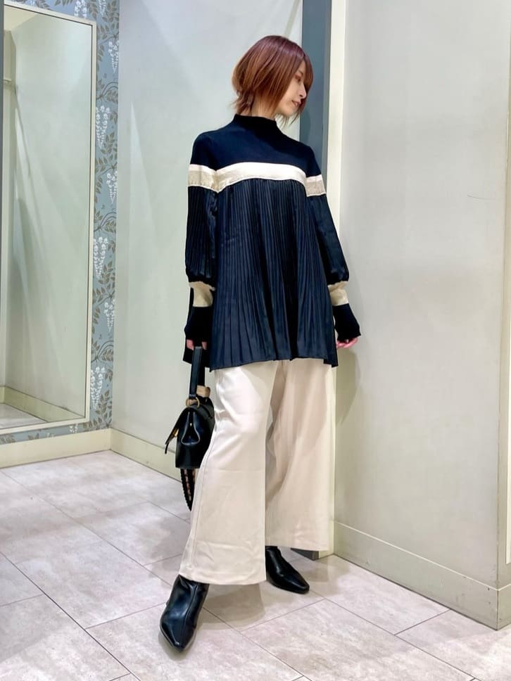 プリーツ切り替えチュニック