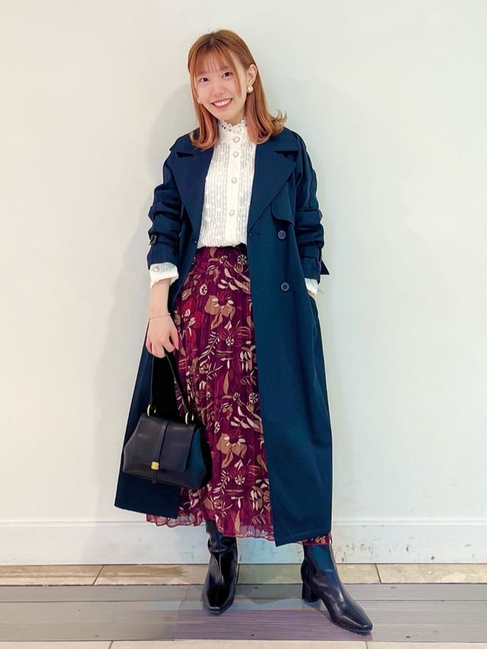 フラワープリーツスカート