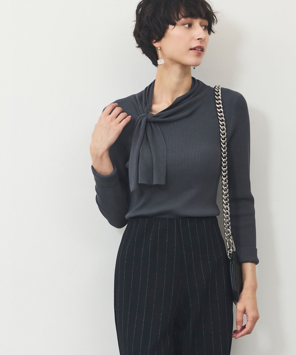 アシンメトリータイリブプルオーバー