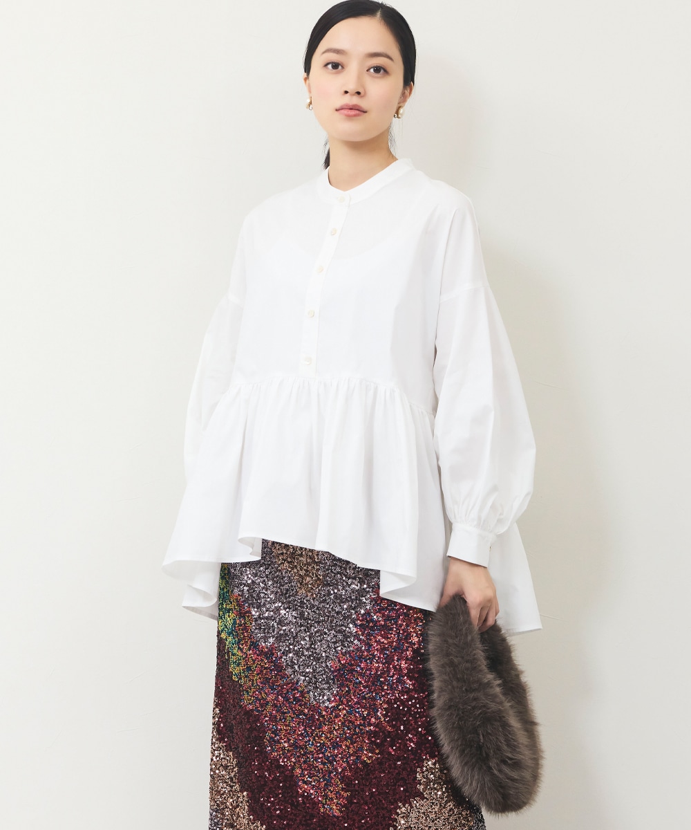 ペプラムシャツ