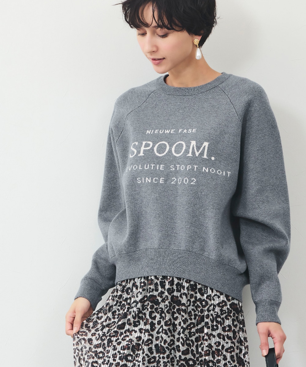 ラグランスリーブロゴニット