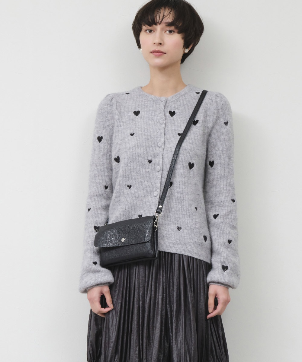 ハートスパンコールカーディガン