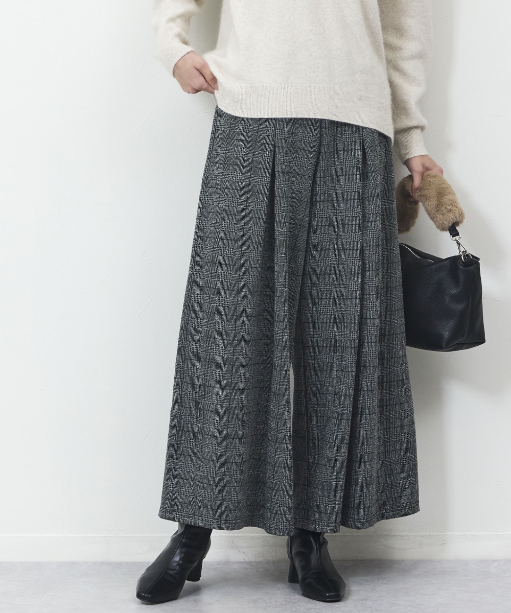 チェックジャカードパンツ