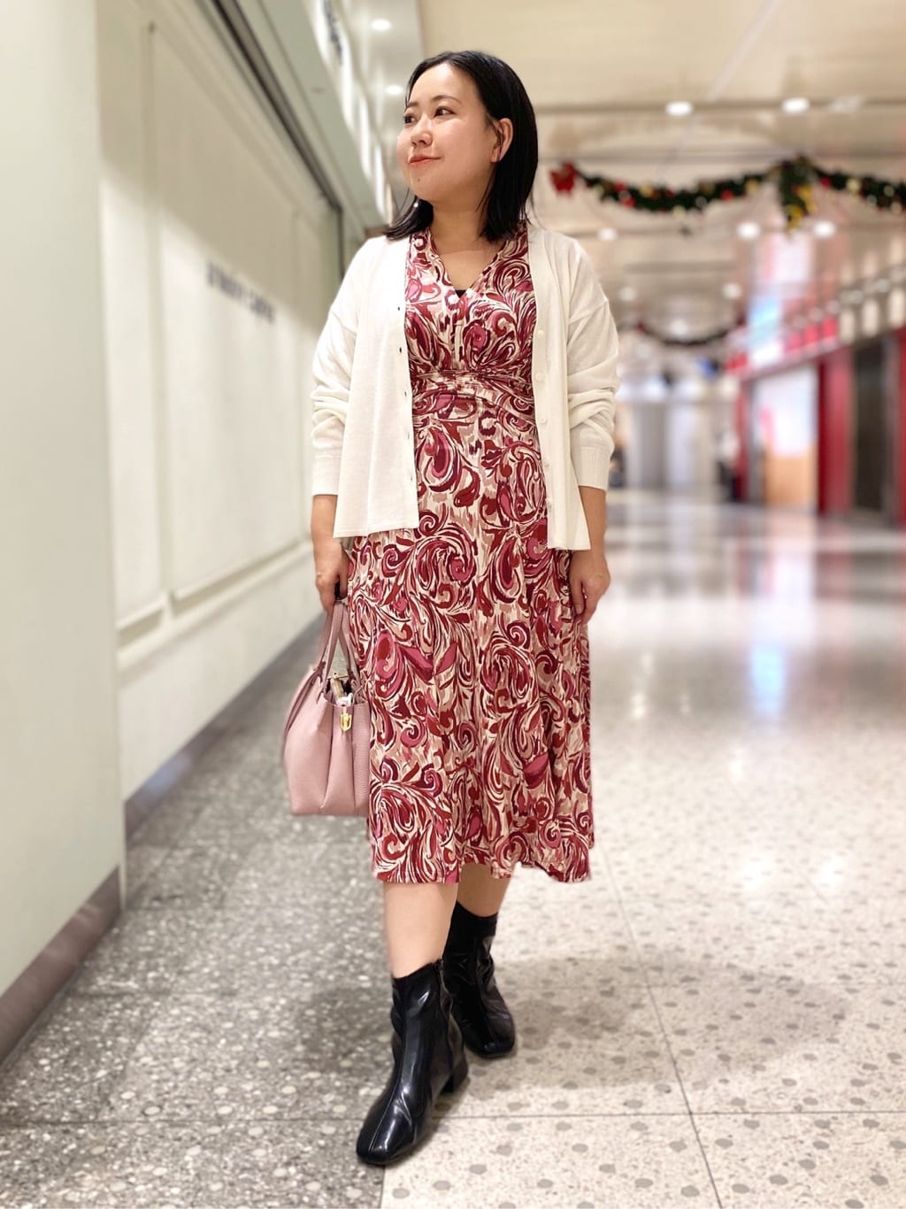 ペイズリージャージワンピース