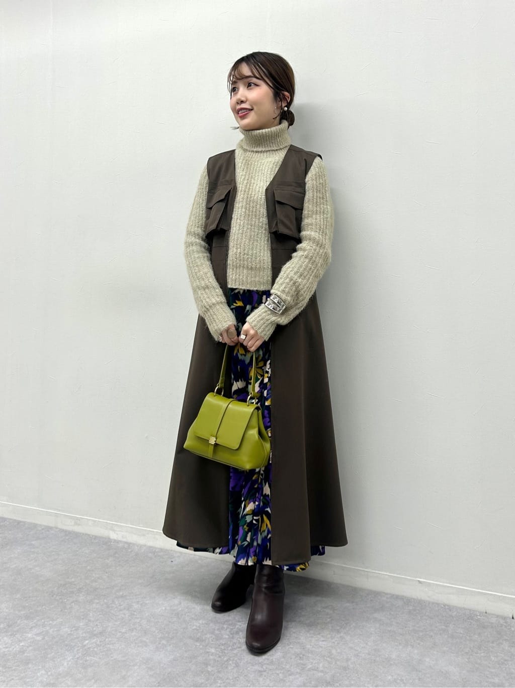 ポケット付きジレワンピース