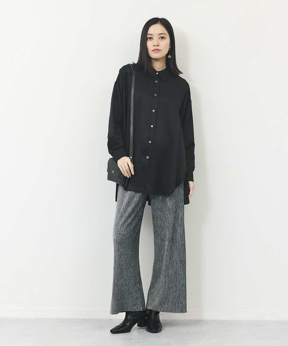 プリーツベロアパンツ