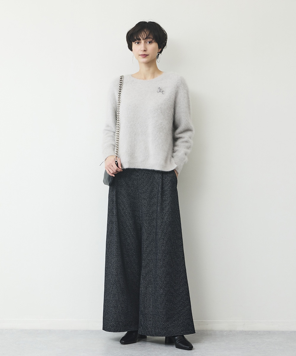 ストライプジャカードパンツ